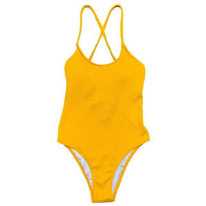 SHEIN SWIMSUIT COLOR YELOW ONE PIECE SIZE XS ADJUSTABLE DRAWSTRING IN BACK